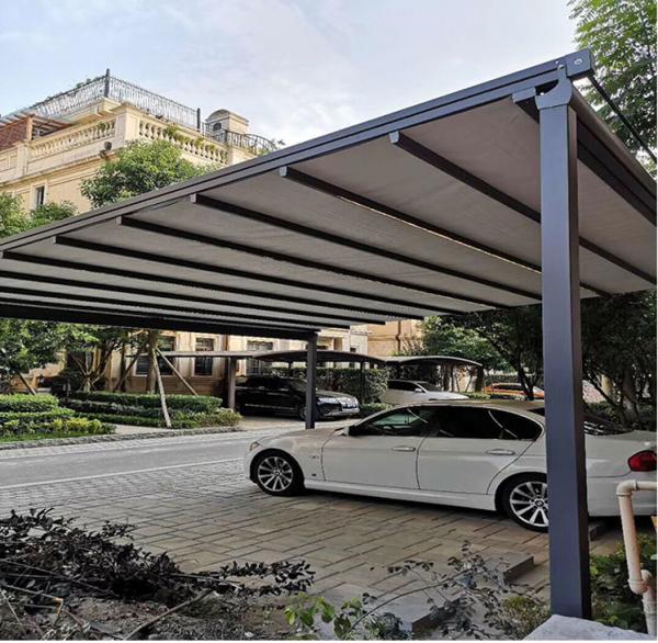 Retractable Outdoor Pergola Awning Kits Aluminum PVC Sail Pergola Automatic Roof