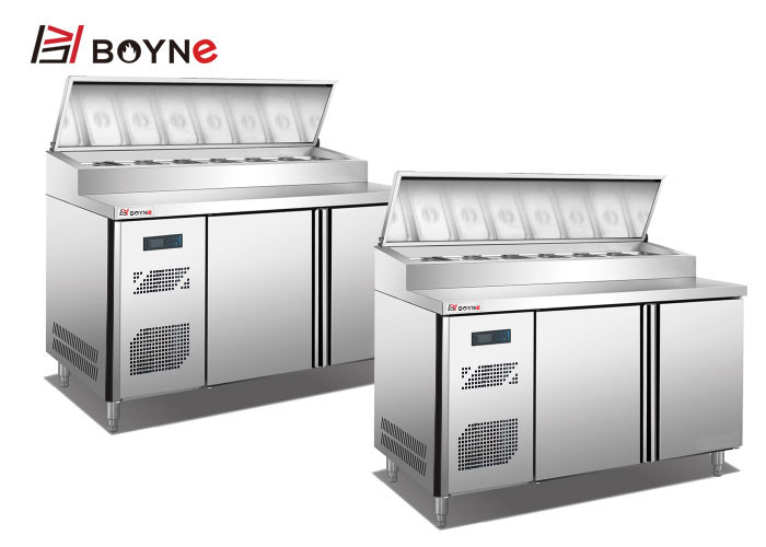 Commercial Kitchen Salad Prep Counter Stainless Steel Refrigerator for keep food fresh use in kitchen