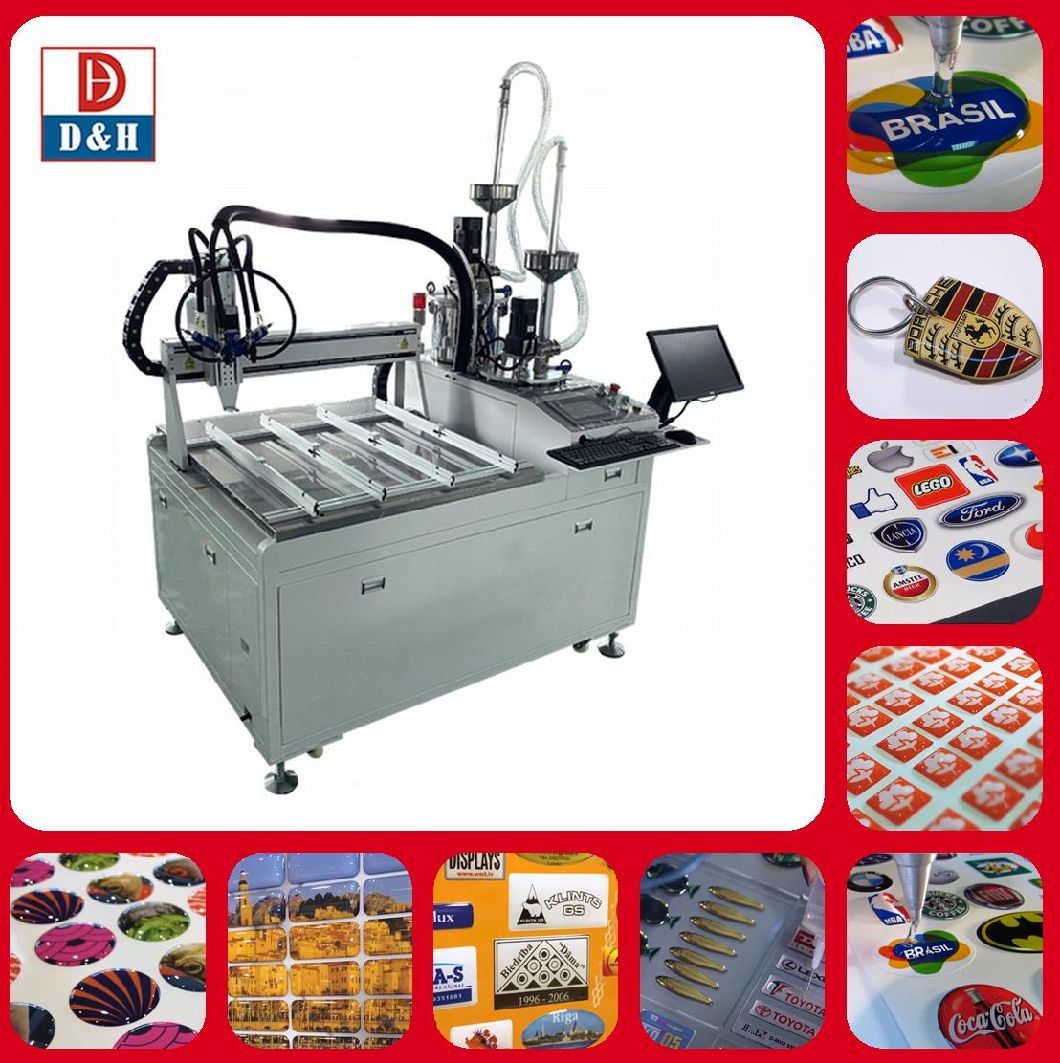 3D Automatic Dome Sticker Machine Epoxy Dropping Machine