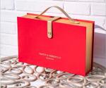 OEM Red Glossy Collapsible Magnetic Gift Boxes UV Coating