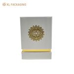 Luxury Perfume Paper Box Gift Box White Hot Stamping Custom Logo Lid And Base