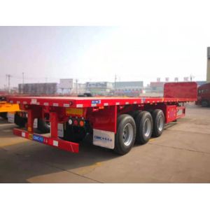 USED 3AXLES FLATBED SEMI TRAILER