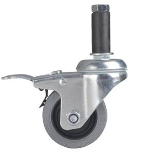 China 100KG ESD Caster Wheels With Brake 5 Inch Rubber Caster Wheels wholesale