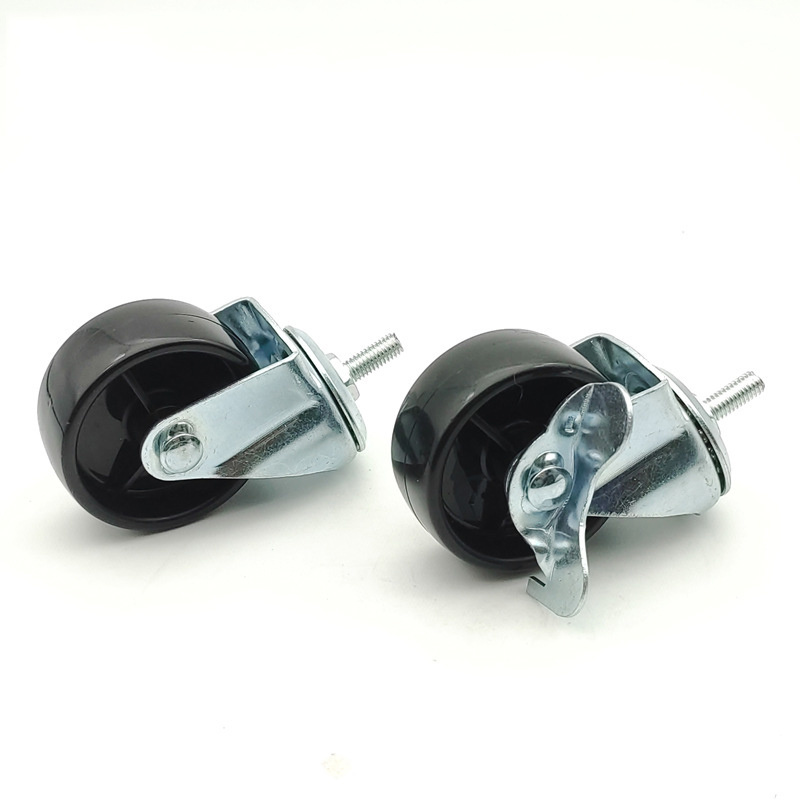 Light Duty 1inch to 3inch Furniture PP Black Swivel Caster Wheel