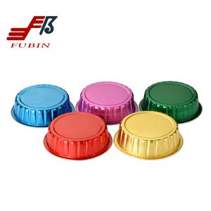 China 70mm Base 80ml Aluminium Foil Cup Cake Packaging Container wholesale