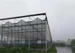 Customized Agricultural Glass Greenhouse 3m - 6m Side Height Stable Structure