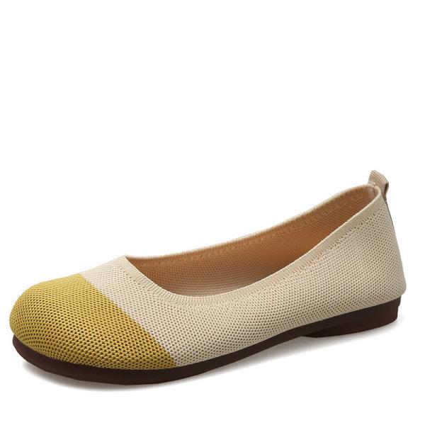 Soft Soled Knitted Shallow Mouth Shoes Female Spring Summer Flat Pedal Fairy