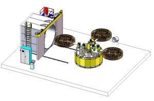 China Oven Carousel Rotational Molding Machine 3 Arms 4 Arm wholesale