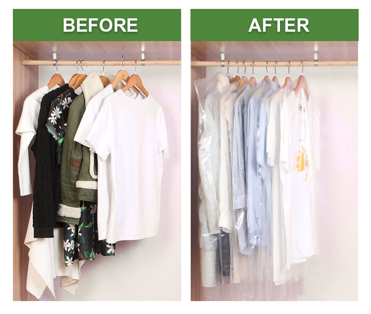 Logo Customized Logo Clothing Dustproof Cover Bag for Dry Cleaners or Family Wardrobes