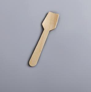 China Disposable Wooden Dessert Spoon Ice Cream Spoon 95mm Party Gathering Cake Spoon wholesale