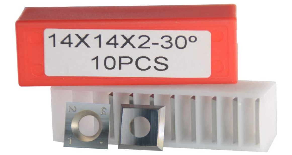 10pcs Wood Turning Chisels Tungsten Carbide Cutters Inserts 14x14x2mm Square Carbide Inserts Cutters With Screws