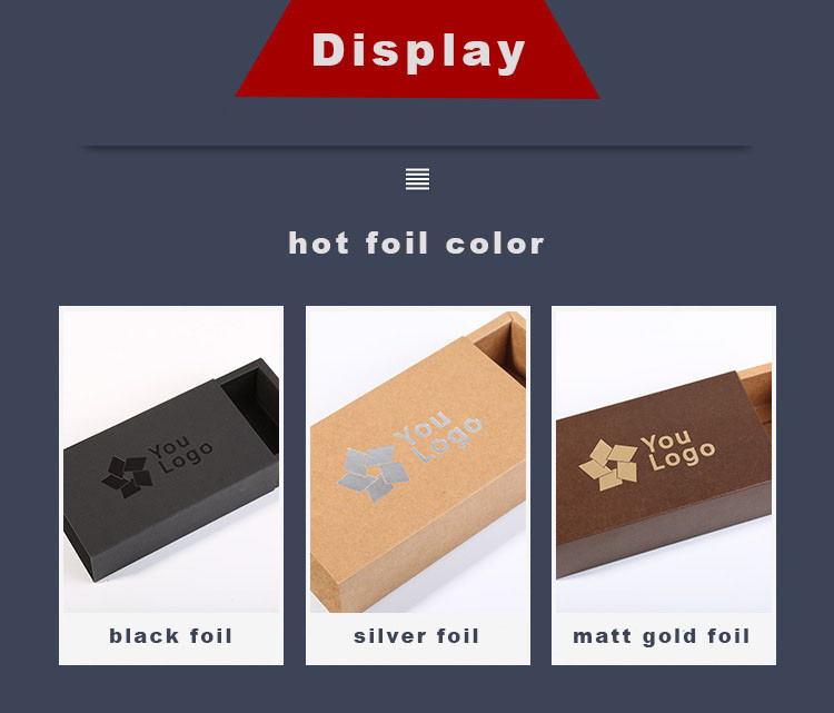 Cosmetic Packaging Box Paperboard Kraft Paper Box Drawer Paper Box Style