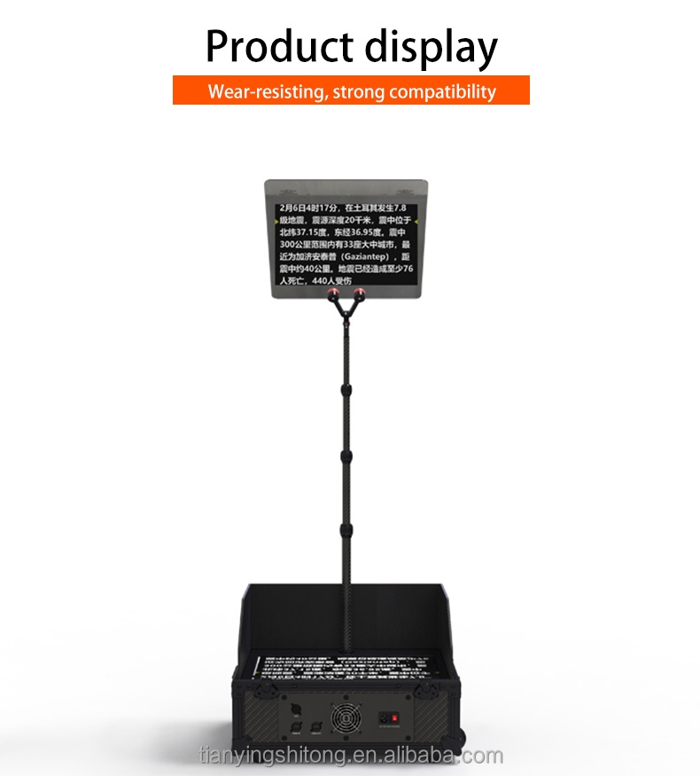 Live Streaming Talk Show Teleprompter TYSTVideo Control Portable
