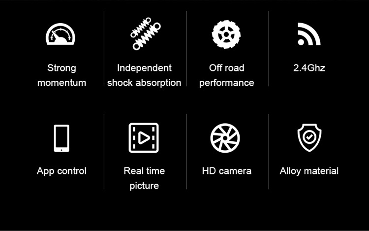 2.4G SUV RC Car with High Speed Charging and Drifting WI-FI Camera Control in Black