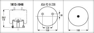 China 1R12-1048 Goodyear Air Spring 566-24-3-097 Piston 566-20-7-158 wholesale