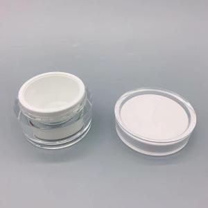 China Cylindrical Transparent Empty Cream Jars Housing Inside White Eye Cream wholesale