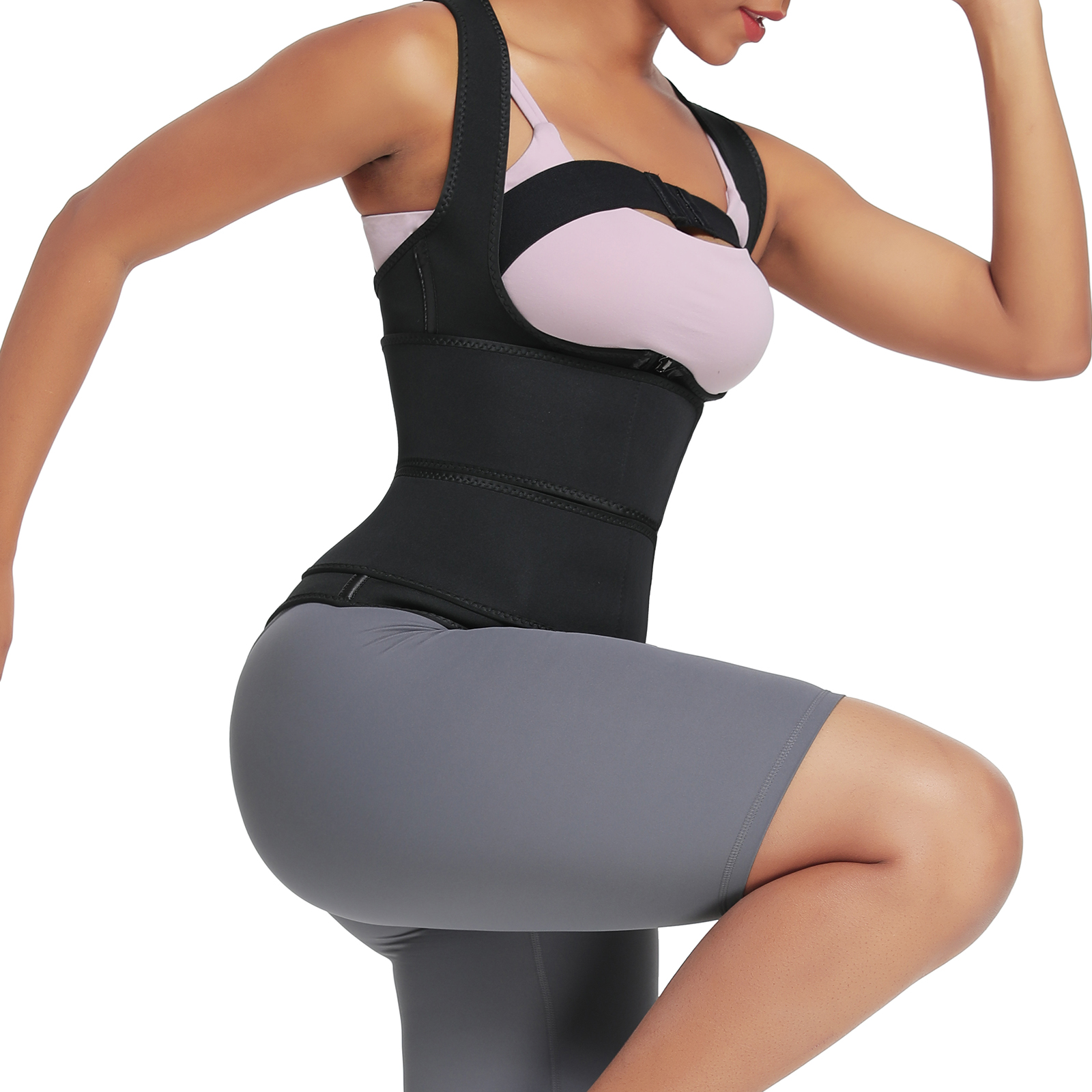 Thin Waist Trimmer Women's Shapewear Anti-Shake Chest Trainer Vest Medium Control Level