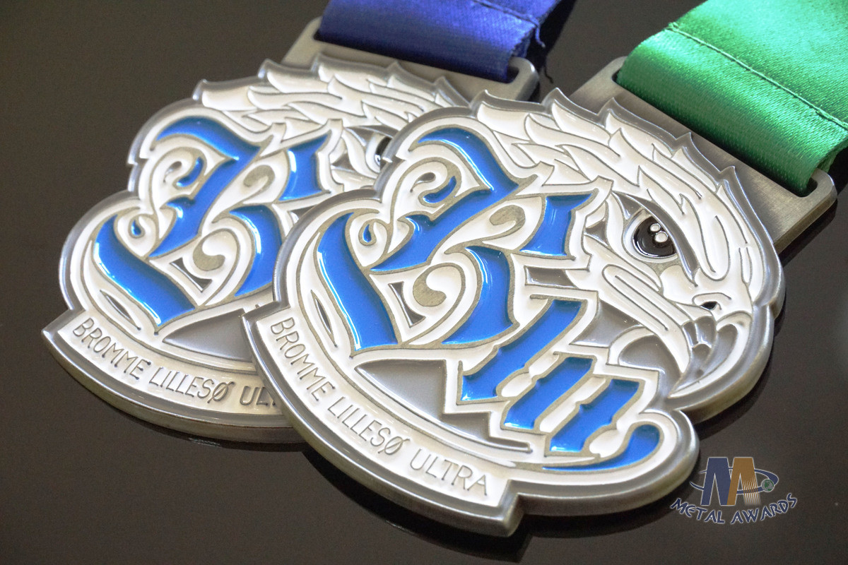 Sports School Awards Medals , Baseball Events Metal Medallion With Ribbons