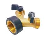 2 Way 3/4'' On Off Brass Y Valve Garden Irrigation Distributor