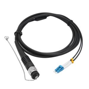 China Outdoor Fiber Optic Armored Cable with ODC Male LC/UPC Waterproof Connector wholesale