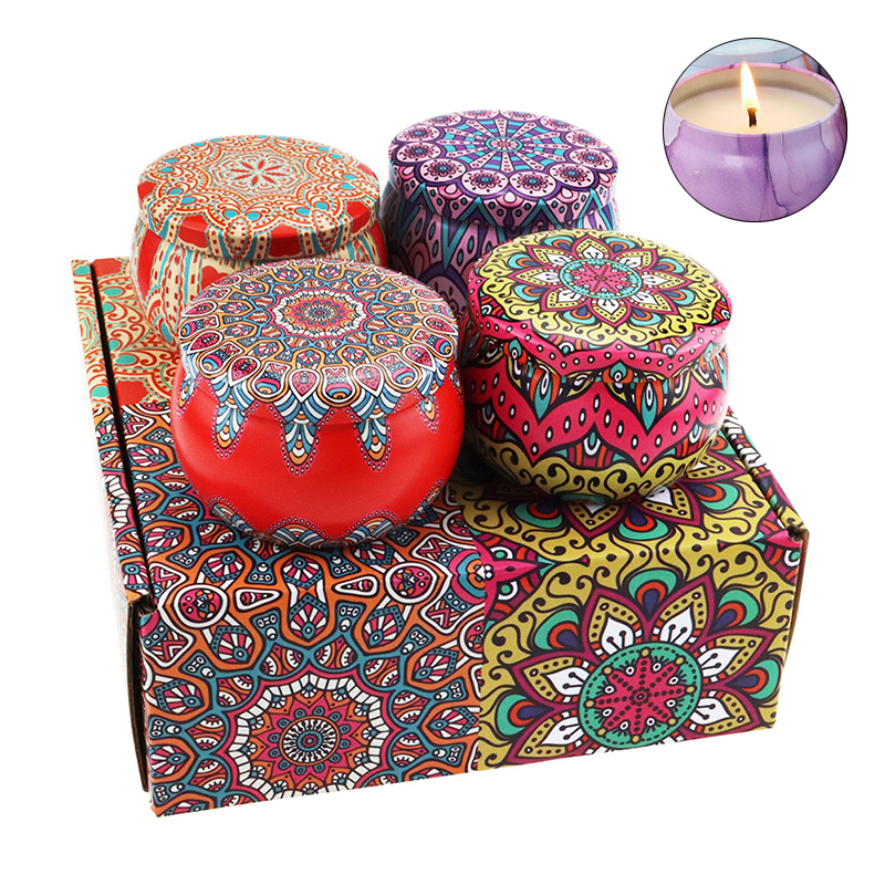 Tin Scented Soy Tea Light Candles Aromatherapy Type 15hours Burning