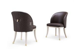 China European Upholstered Wooden Leather Dining Chair W002D5 wholesale