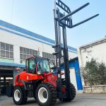 Red 5000Kg 78Kw Multi Directional Forklift With Diesel Engine