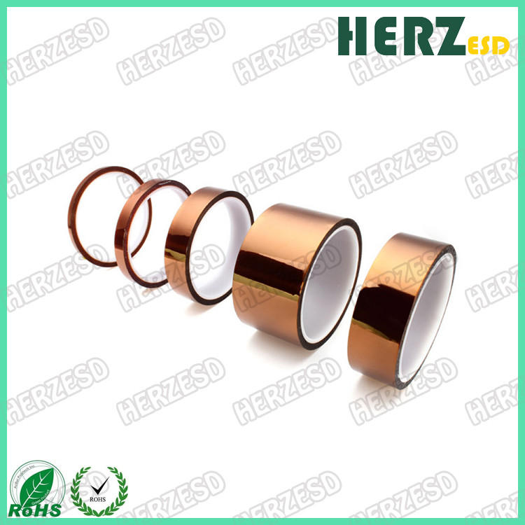 Polyimide Material ESD Warning Tape , Anti Static Kapton Tape Width 3-500mm