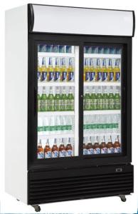 China Double Glass Door Chiller , 1010L Commercial Bar Fridge With Glass Door wholesale
