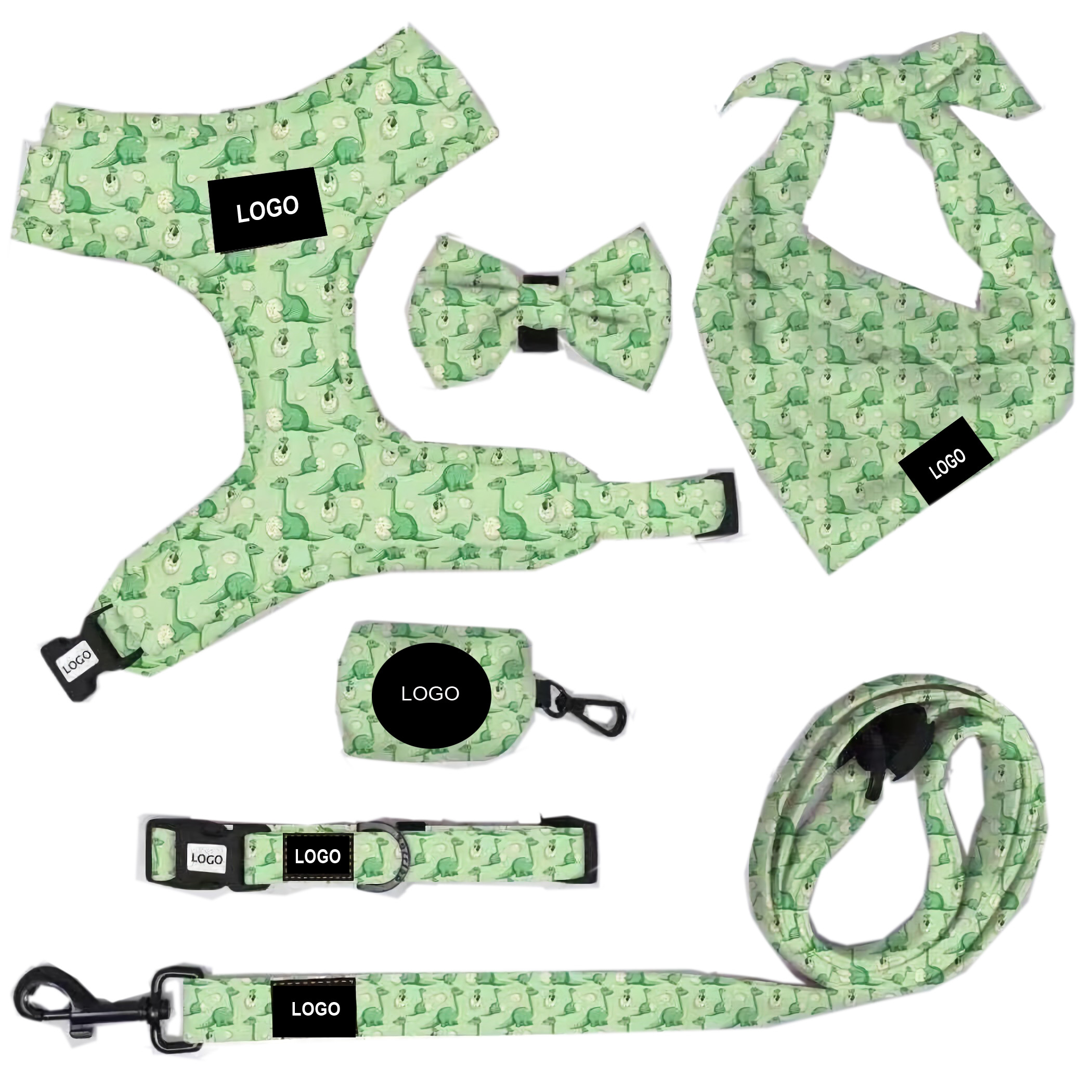 Soft No Pull Luxury Adjustable Pet Harness Dog Harness Collar Leash Set XS-XL