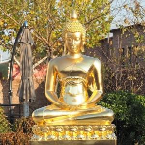 China Large Gold Leaf Thailand Gold Buddha Statue 1m High Medium Size wholesale