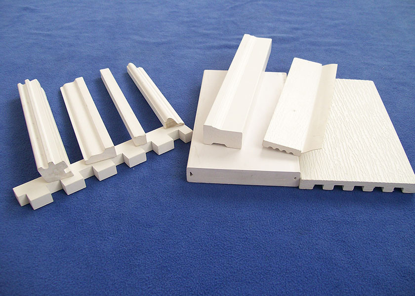 White Recycled Solid Door And Window Frames PVC Waterproof Foam Molding