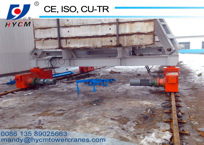 QTZ125 Rail Travelling Base Type 10tons Orange Color Mobile Tower Crane
