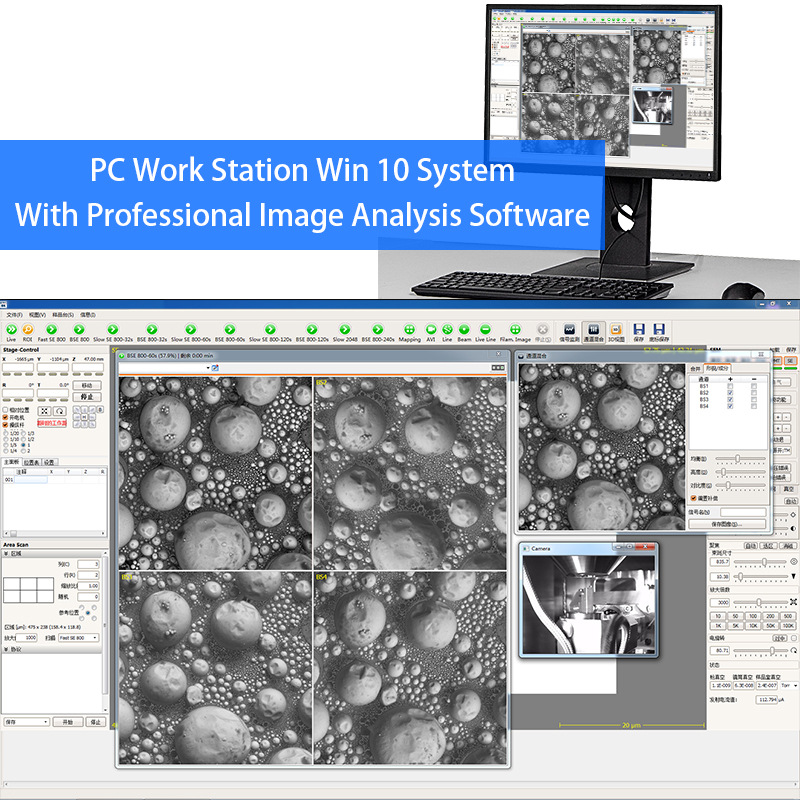 Controled Mouse Scanning Electron Microscope Sem 8x~800000x Magnification