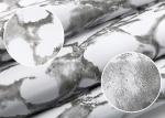 PVC Strippable TV Background Wallpaper , Grayish White Marble Wall Covering