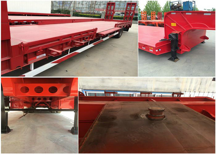 2- Axle Gooseneck Low Loader Lowboy Lowbed Trailer 8 Wheeler 30Tons