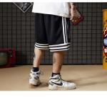Niche Trend Striped Men Streetwear Shorts Breathable Spandex Basketball Pants