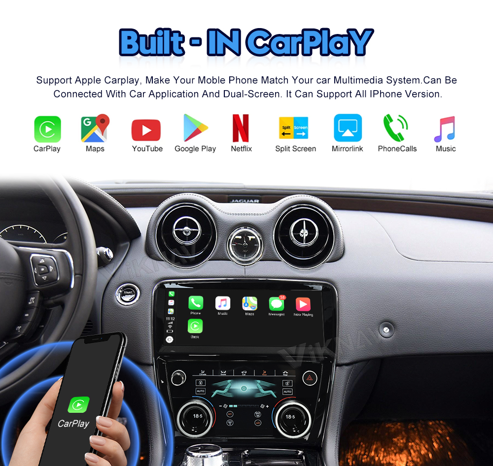 10.25 inch Touch Screen Stereo For 2009-2018 Jaguar XJ XJL Multimedia Player Stereo Android GPS Navigation Carplay