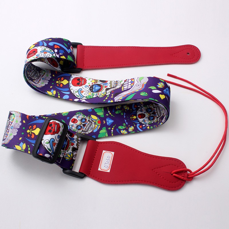 China supply hot sale beautiful polyester Ukulele guitar strap