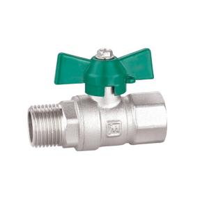 China 16bar Brass Threaded Ball Valve , Forged Butterfly Handle Valve wholesale