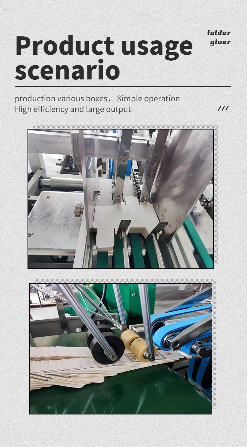 Automatic Box Making Folder Gluer Machine for Timely Delivery and Suitable Box Sizes