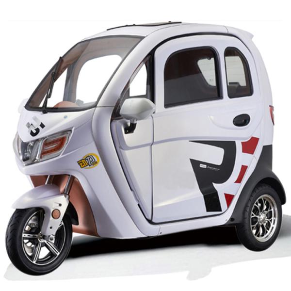 Brushless Motor Electric Passenger Tricycle 1200W 1500W Enclosed Electric Tricycle