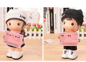 China Wedding Use Resin Decoration Crafts Boy And Girl Cartoon Figures Designed wholesale