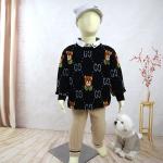 baby sweater Solid color with woven collar popular boys' and girls' tops Knitted