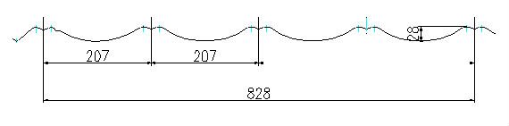 828 Glazed Steel Roof Tile Roll Forming Machine