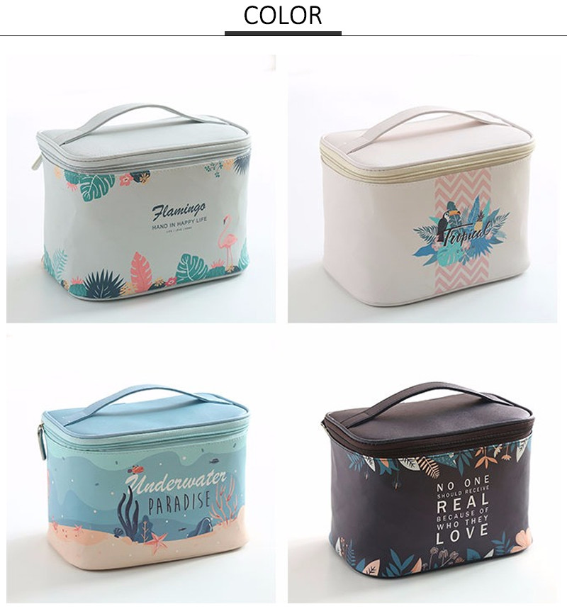 Cosmetic Accessory Large Pouch Purse Pencil PU Case Toiletry Travel
