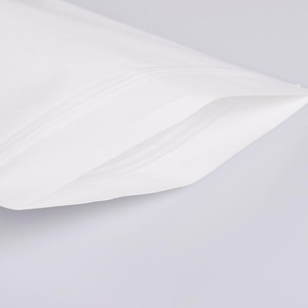 Degradable kraft paper food packaging vertical zipper brown white paper bag