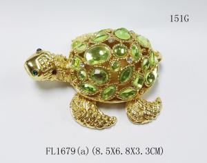 China Turtle metal trinket box Turtle jewelry box turtle shaped trinket box for gift wholesale