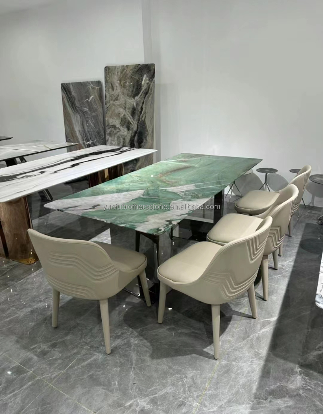 Natural Stone Brazil Marble Backlit Sodalite Green Quartzite for Bedroom Design Ideas