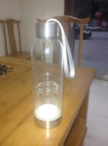 China Glass water bottle with tea strainer wholesale